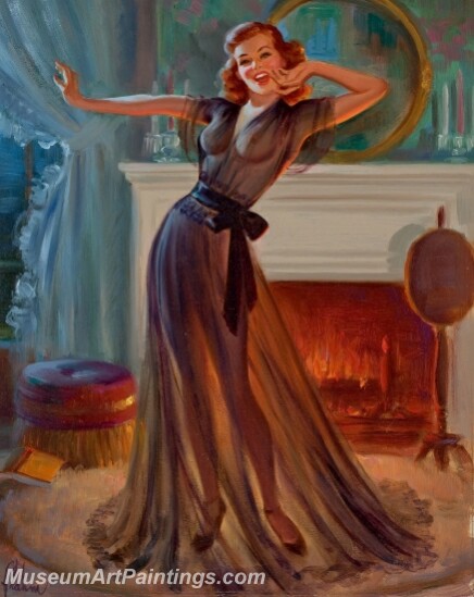 Handmade Beautiful Modern Sexy Pin Up Girls Paintings M803