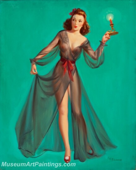 Handmade Beautiful Modern Sexy Pin Up Girls Paintings M805