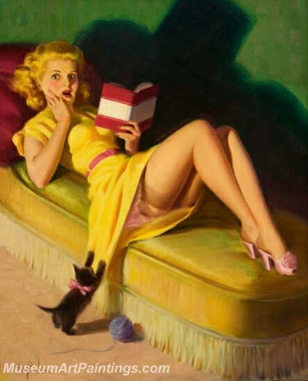 Handmade Beautiful Modern Sexy Pin Up Girls Paintings M806