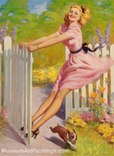 Handmade Beautiful Modern Sexy Pin Up Girls Paintings M807