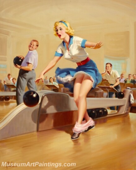 Handmade Beautiful Modern Sexy Pin Up Girls Paintings M809
