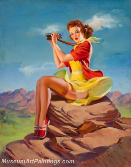 Handmade Beautiful Modern Sexy Pin Up Girls Paintings M811