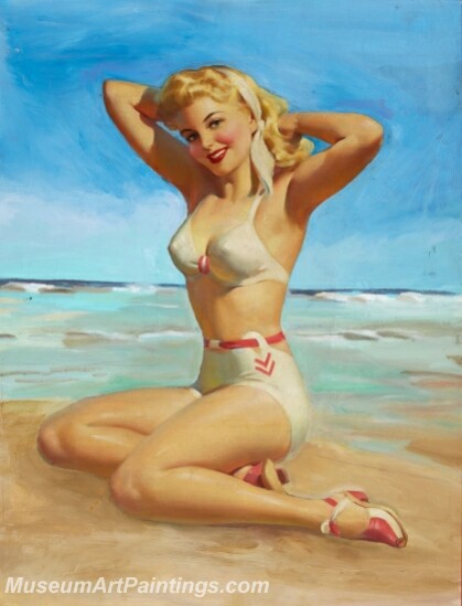 Handmade Beautiful Modern Sexy Pin Up Girls Paintings M816