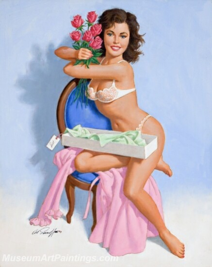 Handmade Beautiful Modern Sexy Pin Up Girls Paintings M819