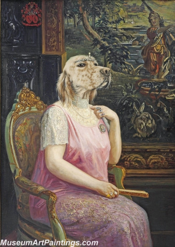 Handmade Dog Portrait Oil Paintings MA010