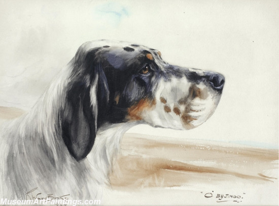 Handmade Dog Portrait Oil Paintings MA0102