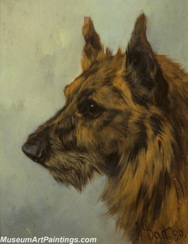 Handmade Dog Portrait Oil Paintings MA018