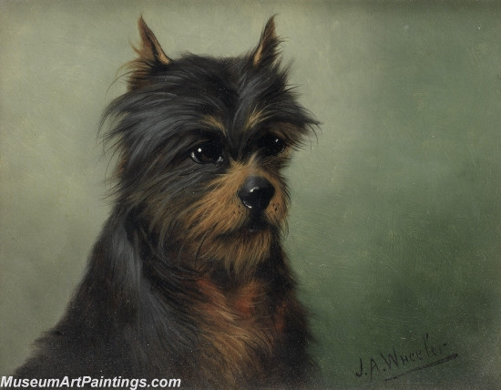 Handmade Dog Portrait Oil Paintings MA096