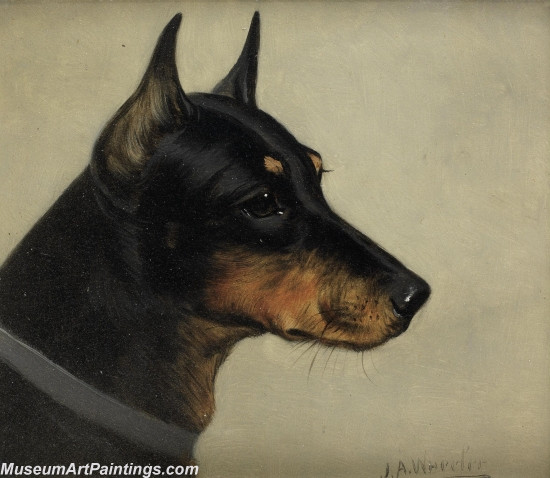 Handmade Dog Portrait Oil Paintings MA097