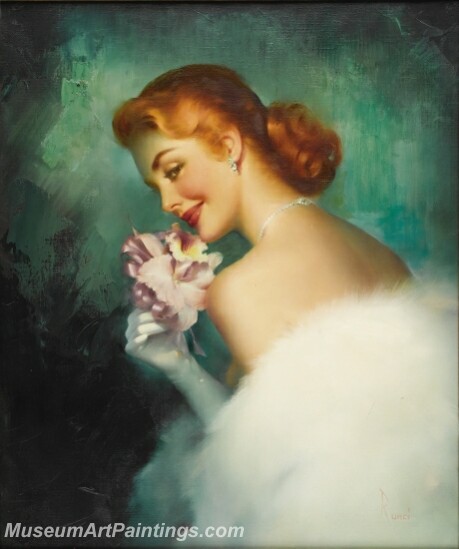 Handmade Modern Paintings of Women Sexy Pinup Girl Oil Paintings M161