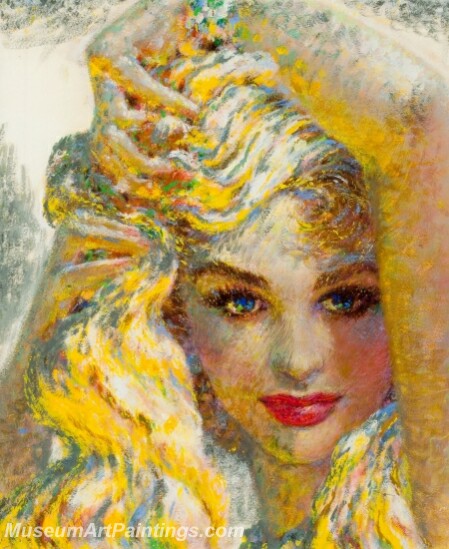Handmade Modern Paintings of Women Sexy Pinup Girl Oil Paintings M190