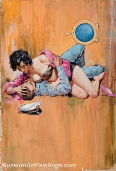 Handmade Modern Paintings of Women Sexy Pinup Girl Oil Paintings M225