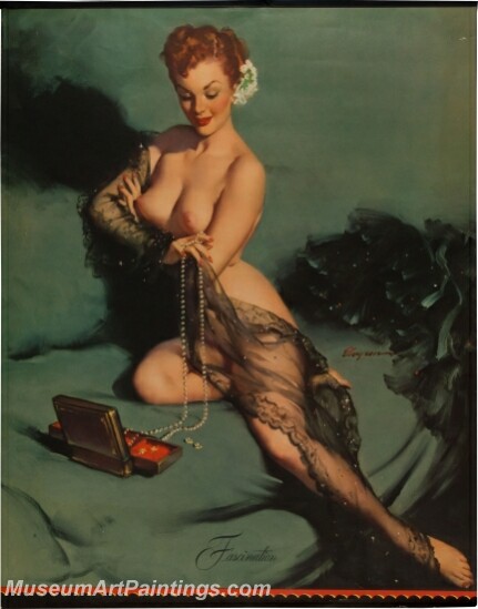 Handmade Modern Paintings of Women Sexy Pinup Girl Oil Paintings M233