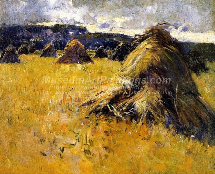 Haystacks at Sunset by Dawson Dawson Watson
