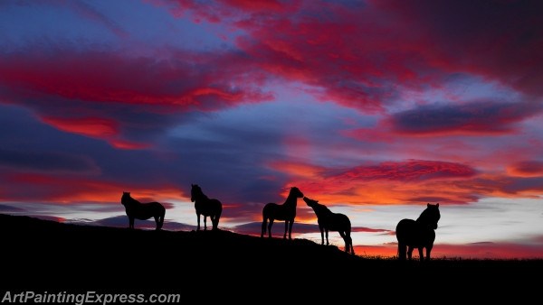 Horse Painting Canvas Prints 21