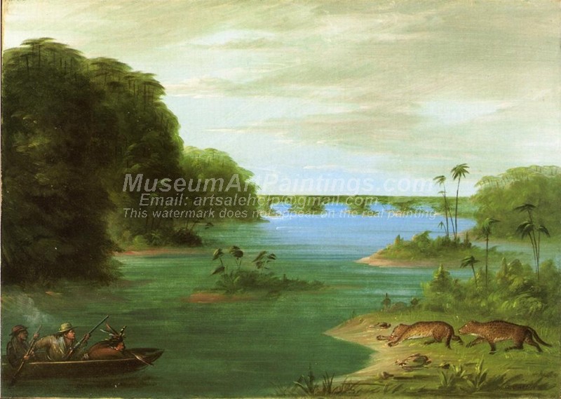 Hunting Paintings A Jaguar Hunt Brazil