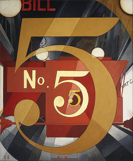 I Saw the Figure 5 in Gold by Charles Demuth