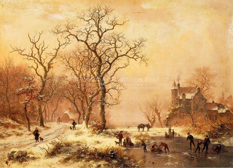 Ice Skating by Frederk Marinus Kruseman