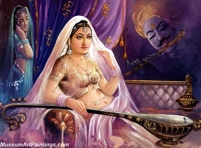 India Paintings Two music lover