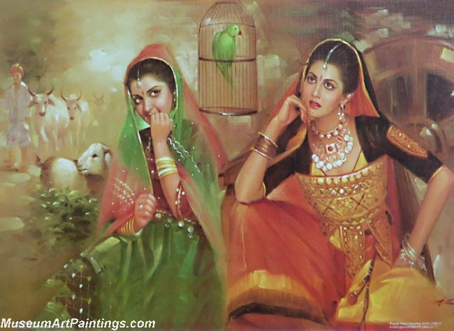 Indian Girl Paintings 011