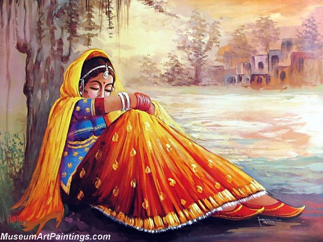 Indian Girl Paintings 014