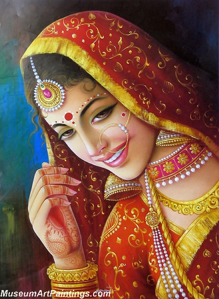 Indian Village Paintings New Bride