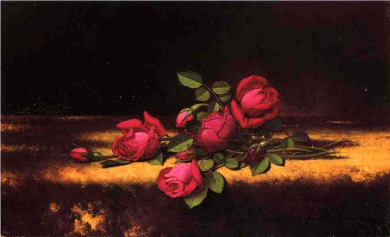 Jaqueminot Roses by Martin Johnson Heade