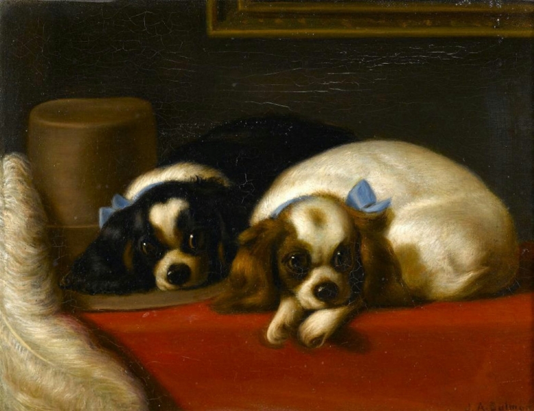 King Charles Spaniels by Sir Edwin Landseer