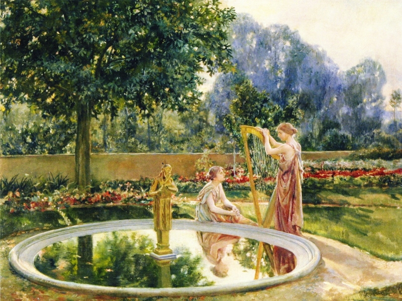 L Interlude Jardin de MacMonnies by Will Hicok Low