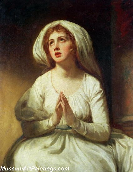 Lady Hamilton Praying Painting