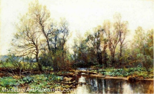 Landscape Painting A Clear Stream