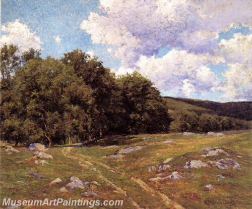 Landscape Painting Meadow Crossing