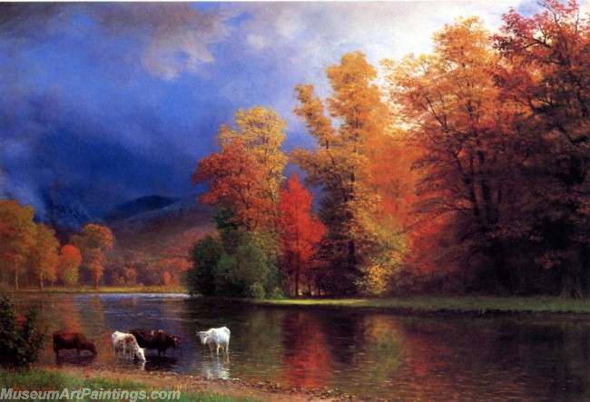 Landscape Paintings Albert Bierstadt On the Saco