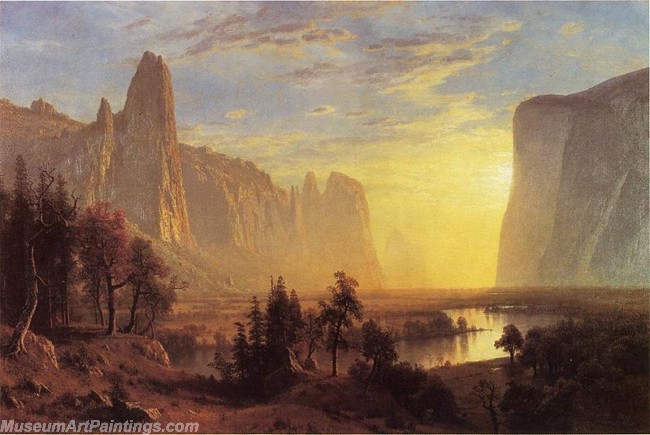 Landscape Paintings Albert Bierstadt Yosemite Valley Yellowstone Park