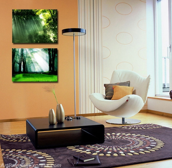 Landscape Paintings Modern Wall Art Canvas Prints Sets Of 2 LPNA01