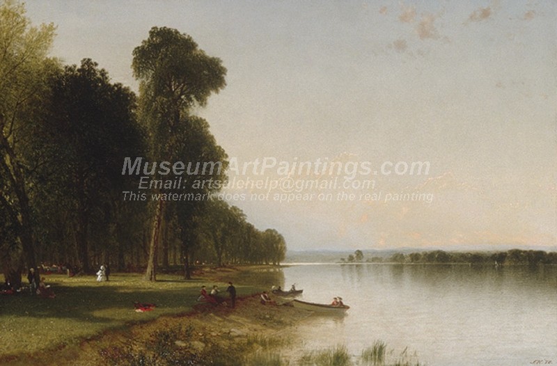 Landscape Paintings Summer Day on Conesus Lake