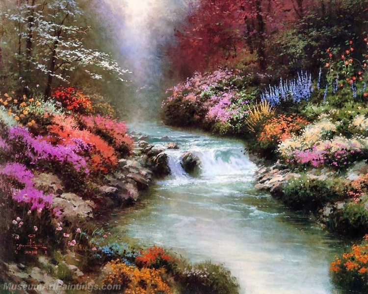 Landscape Paintings beside still waters Garden Paintings