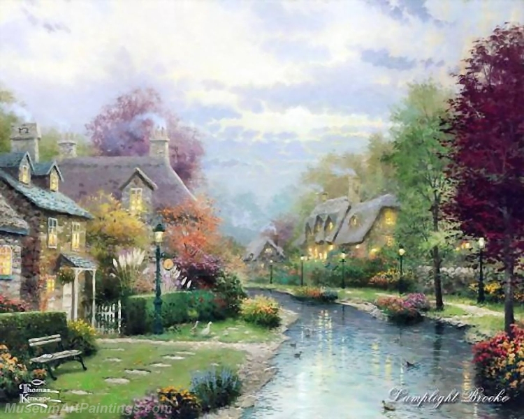 Landscape Paintings lamplight brooke Garden Paintings