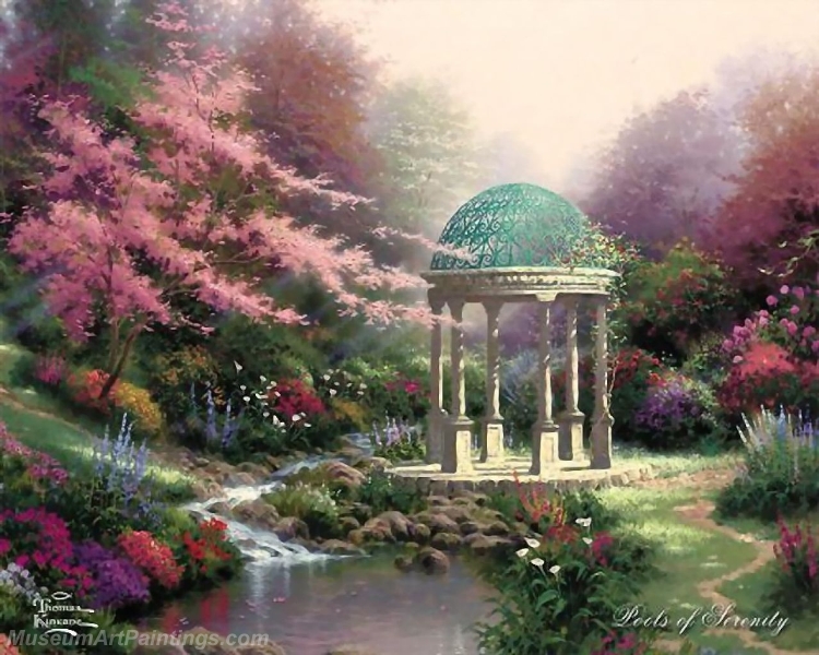 Landscape Paintings pools of serenity Garden Paintings