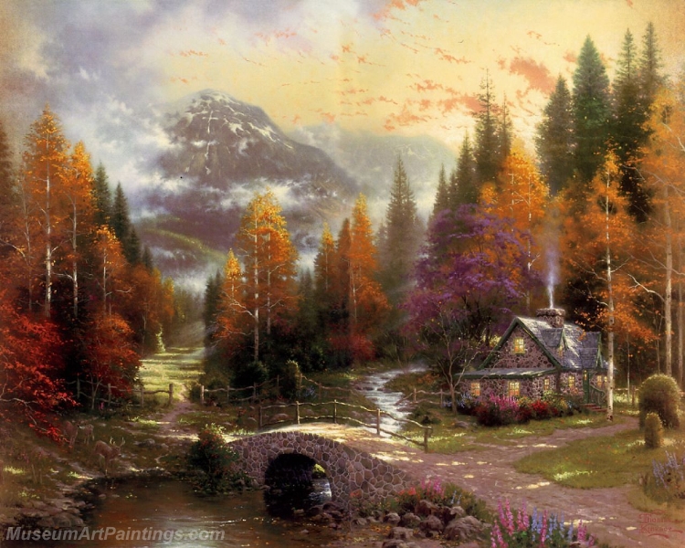 Landscape Paintings the valley of peace Garden Paintings