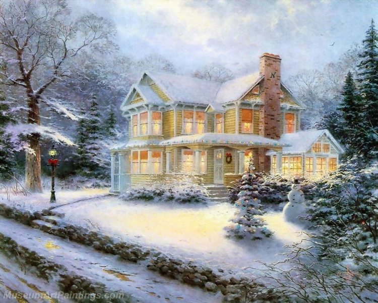 Landscape Paintings victorian christmas iii Garden Paintings