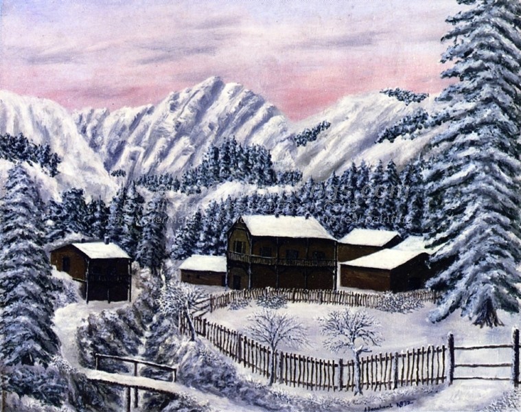 Landscape in the Snow by Andre Bauchant