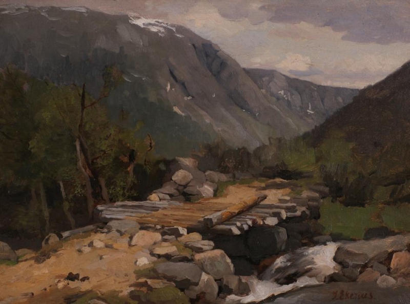 Landscape with Bridge by Jahn Ekenas