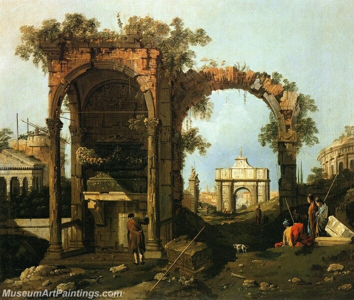 Landscape with Ruins 01 Painting