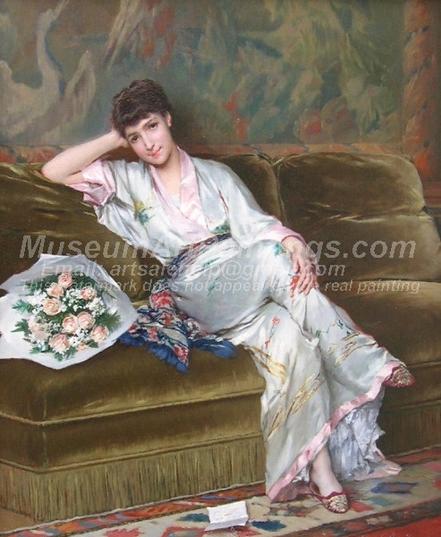 Le Billet Doux Huile Sur Toile by Gustave Leonard de Jonghe