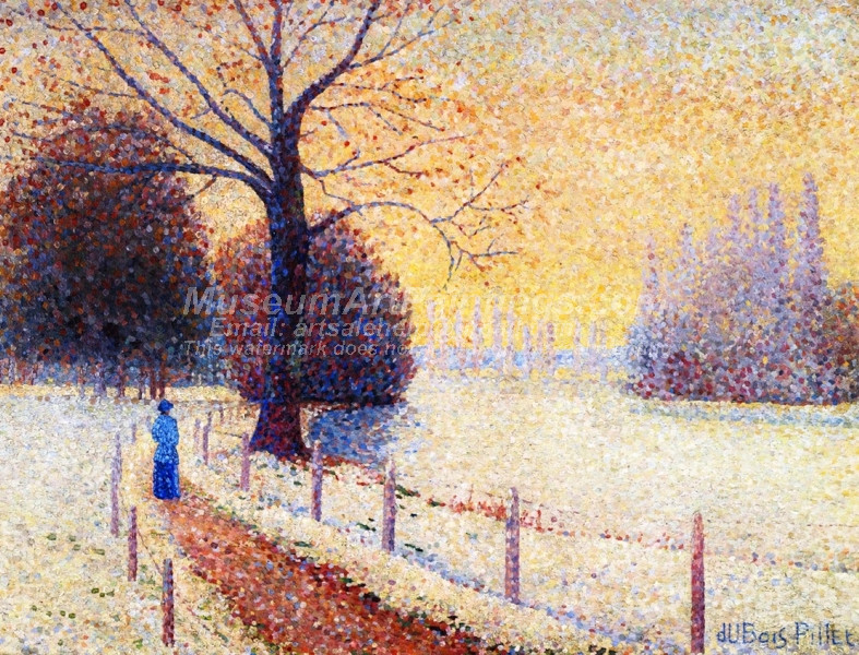 Le Puy in the Snow by Albert Dubois Pillet