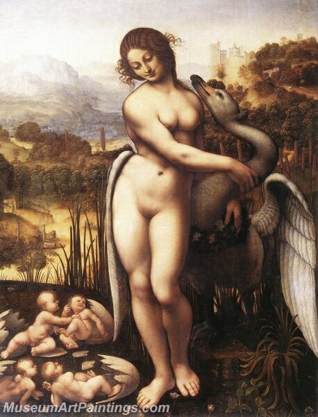 Leda and the Swan Painting
