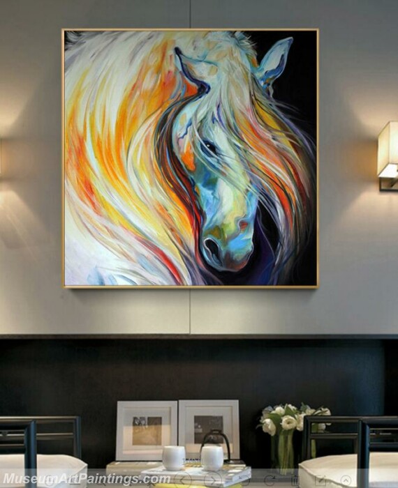 Living Room Paintings for Sale Abstract Horse Painting 03