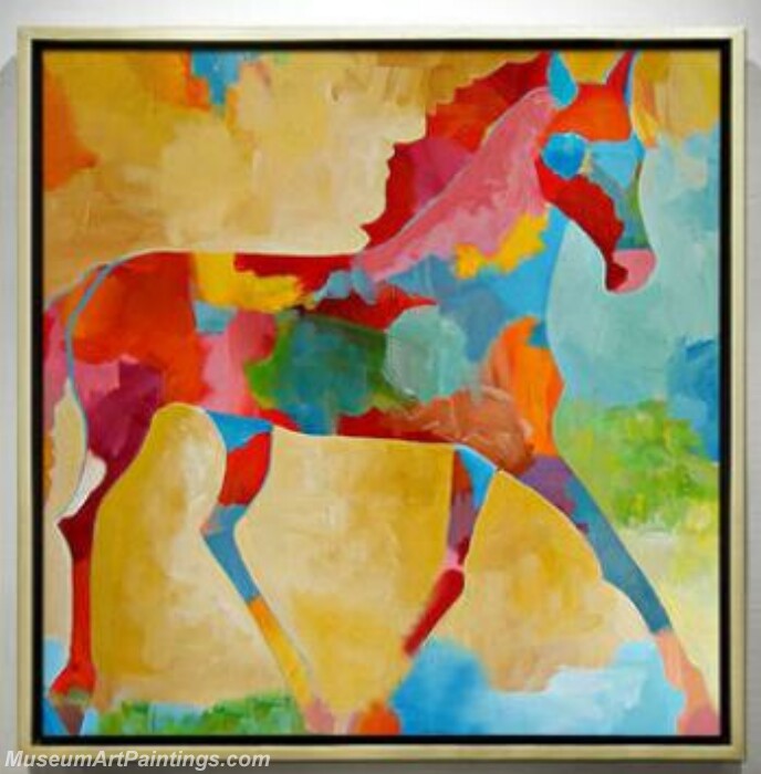Living Room Paintings for Sale Colorful Horse Painting