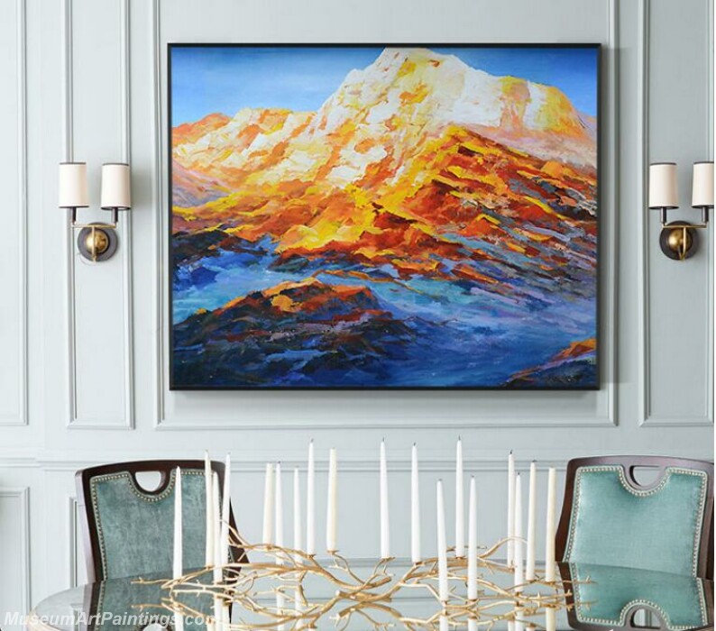Living Room Paintings for Sale Gold Mountain Painting 02